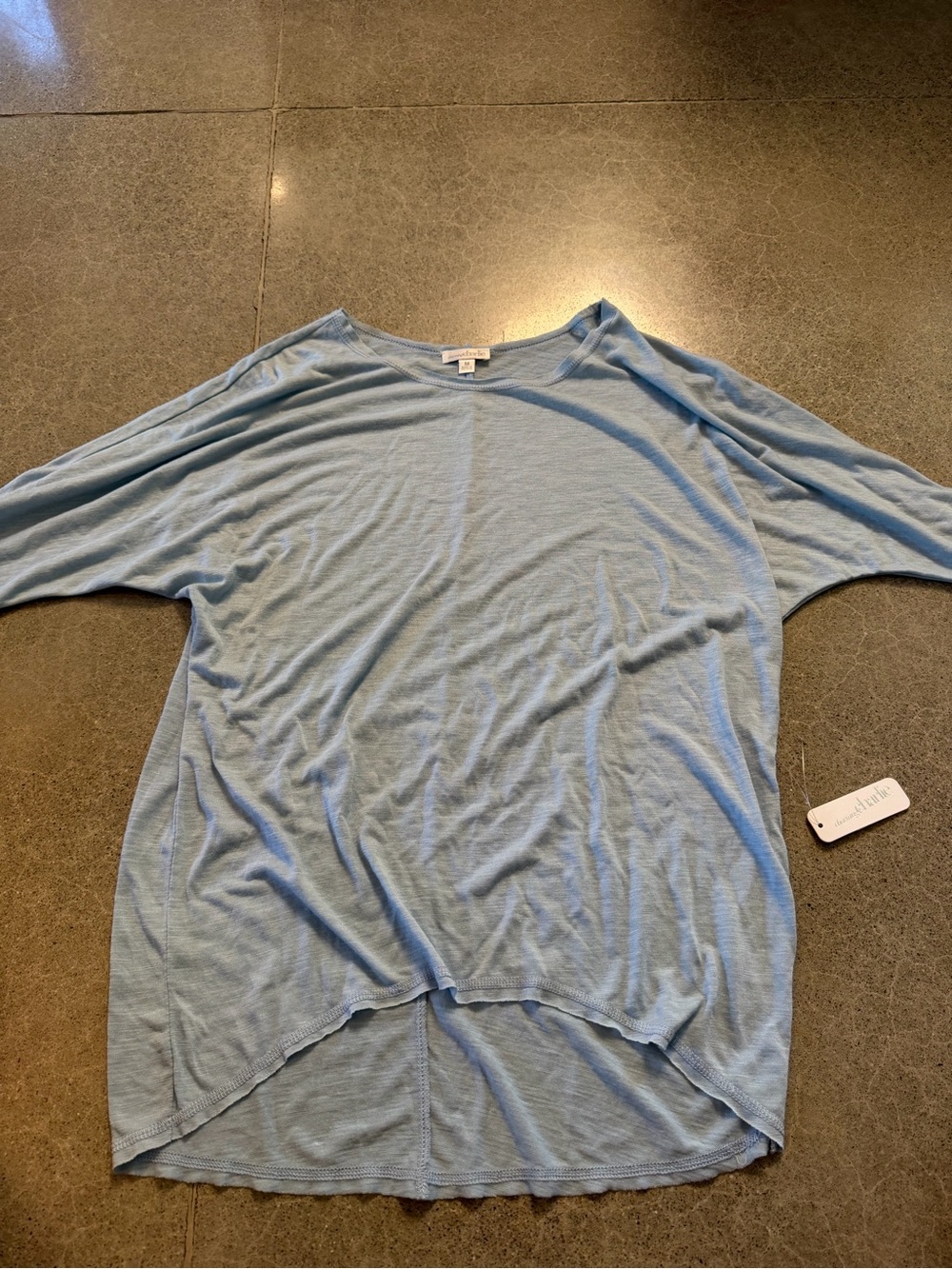 Charming Charlie Light Blue Long Sleeve Women's Tee